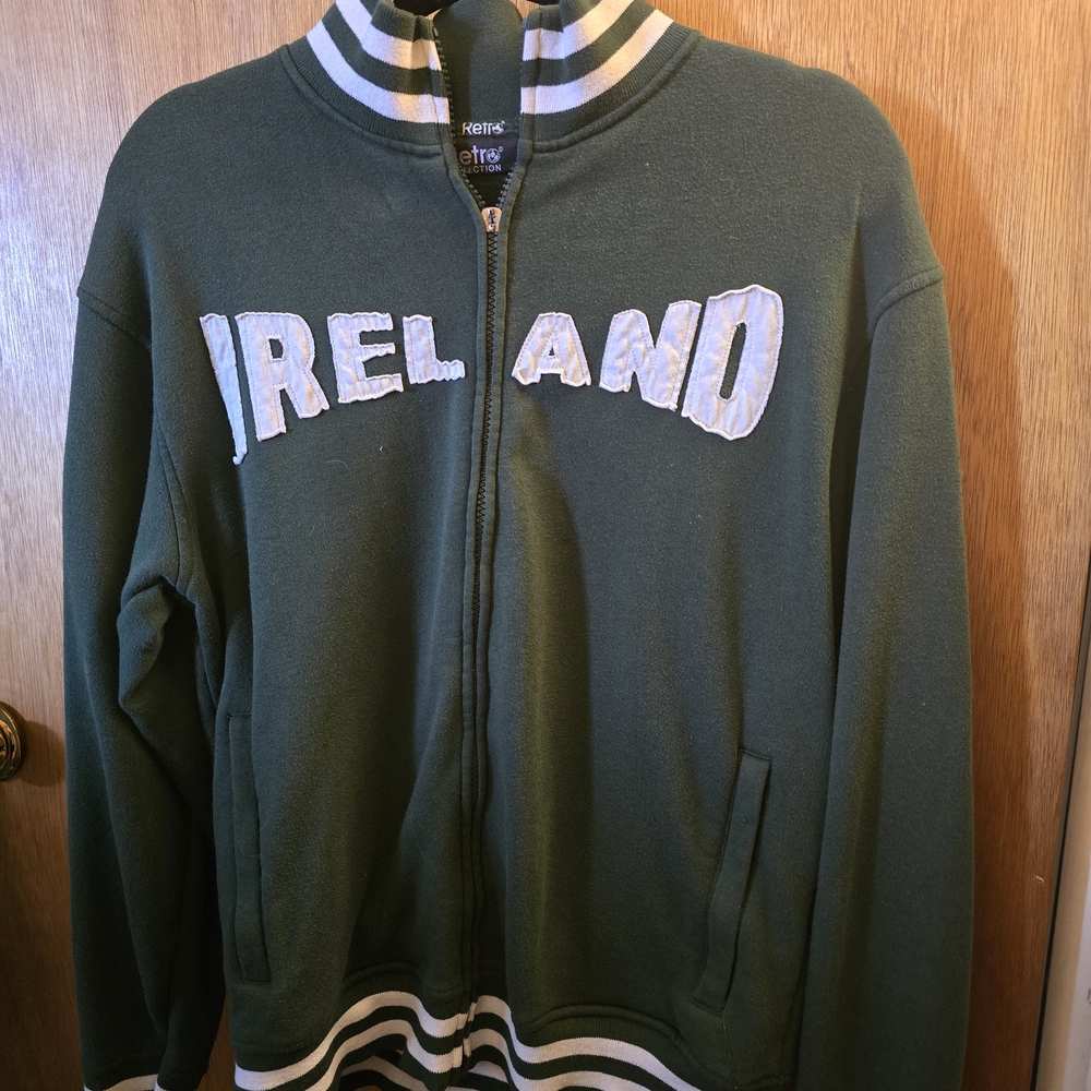 Green 'IRELAND' Zip-Up Jacket